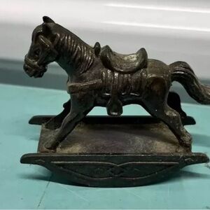 Miniature Metal Rocking Horse Pencil Sharpener 70s Hong Kong